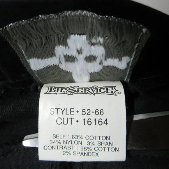 Lip Service Velvet Cross Pants Small Rare Low Rise Goth Rocker Excellent Jeans - Picture 11 of 14